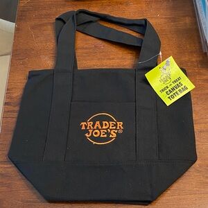 Trader Joe's Black Halloween Canvas Tote Bag